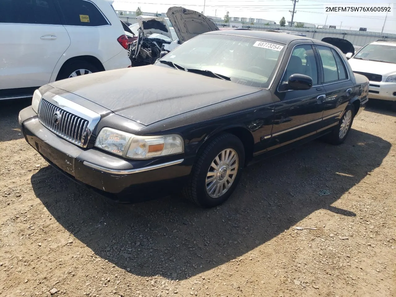 2006 Mercury Grand Marquis Ls VIN: 2MEFM75W76X600592 Lot: 68773254