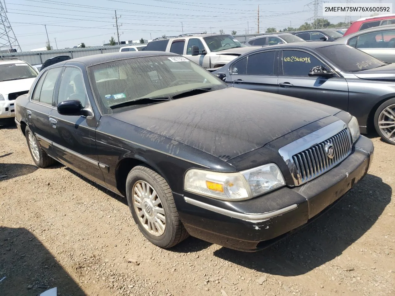 2006 Mercury Grand Marquis Ls VIN: 2MEFM75W76X600592 Lot: 68773254