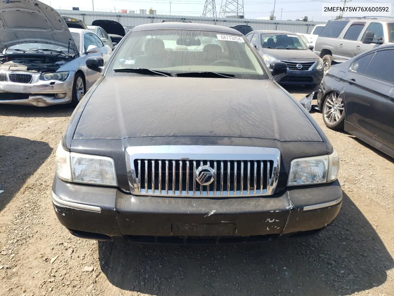 2006 Mercury Grand Marquis Ls VIN: 2MEFM75W76X600592 Lot: 68773254