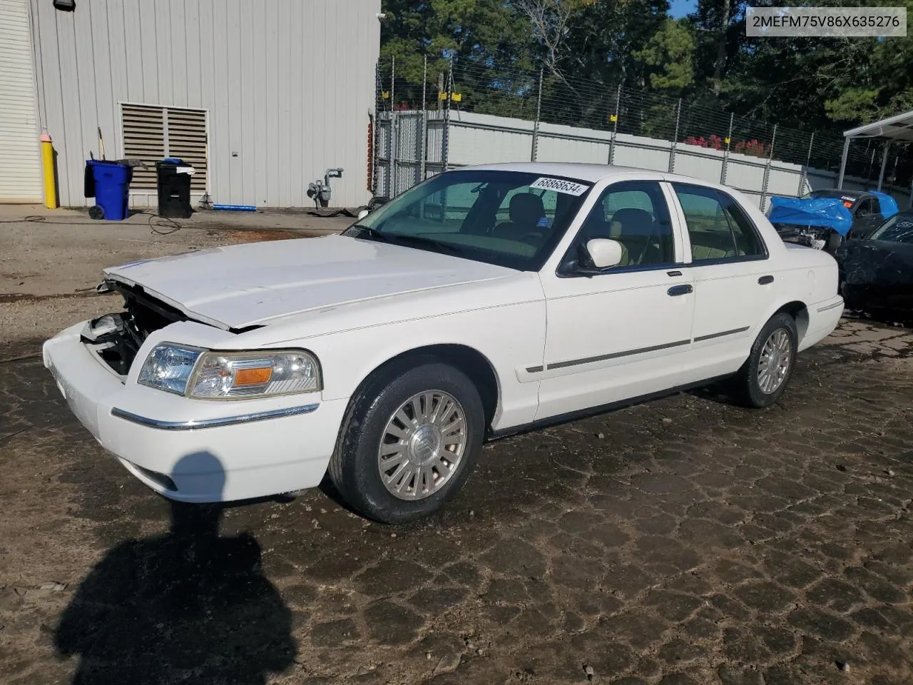 2006 Mercury Grand Marquis Ls VIN: 2MEFM75V86X635276 Lot: 68868634