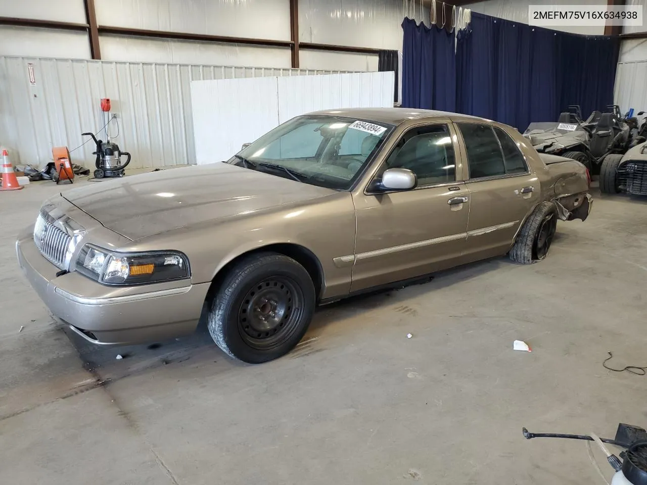 2006 Mercury Grand Marquis Ls VIN: 2MEFM75V16X634938 Lot: 69432234