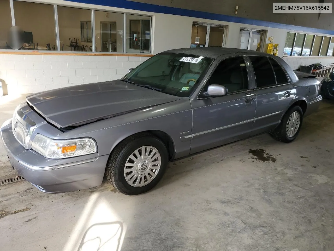 2006 Mercury Grand Marquis Ls VIN: 2MEHM75V16X615542 Lot: 72572314