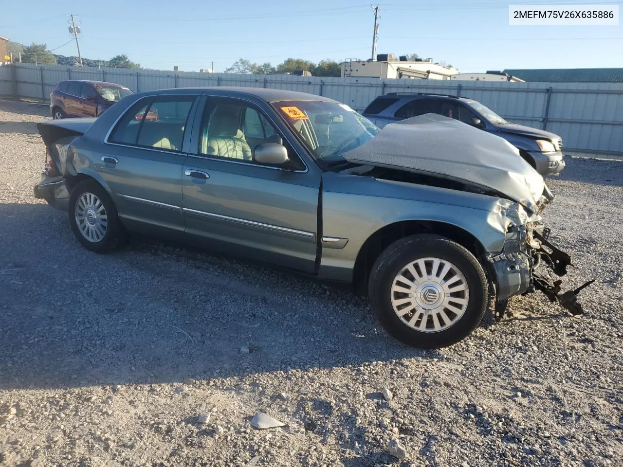 2006 Mercury Grand Marquis Ls VIN: 2MEFM75V26X635886 Lot: 73128694