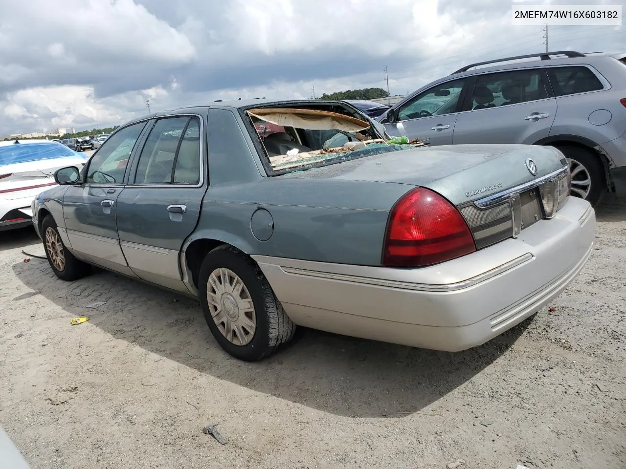 2006 Mercury Grand Marquis Gs VIN: 2MEFM74W16X603182 Lot: 74171014