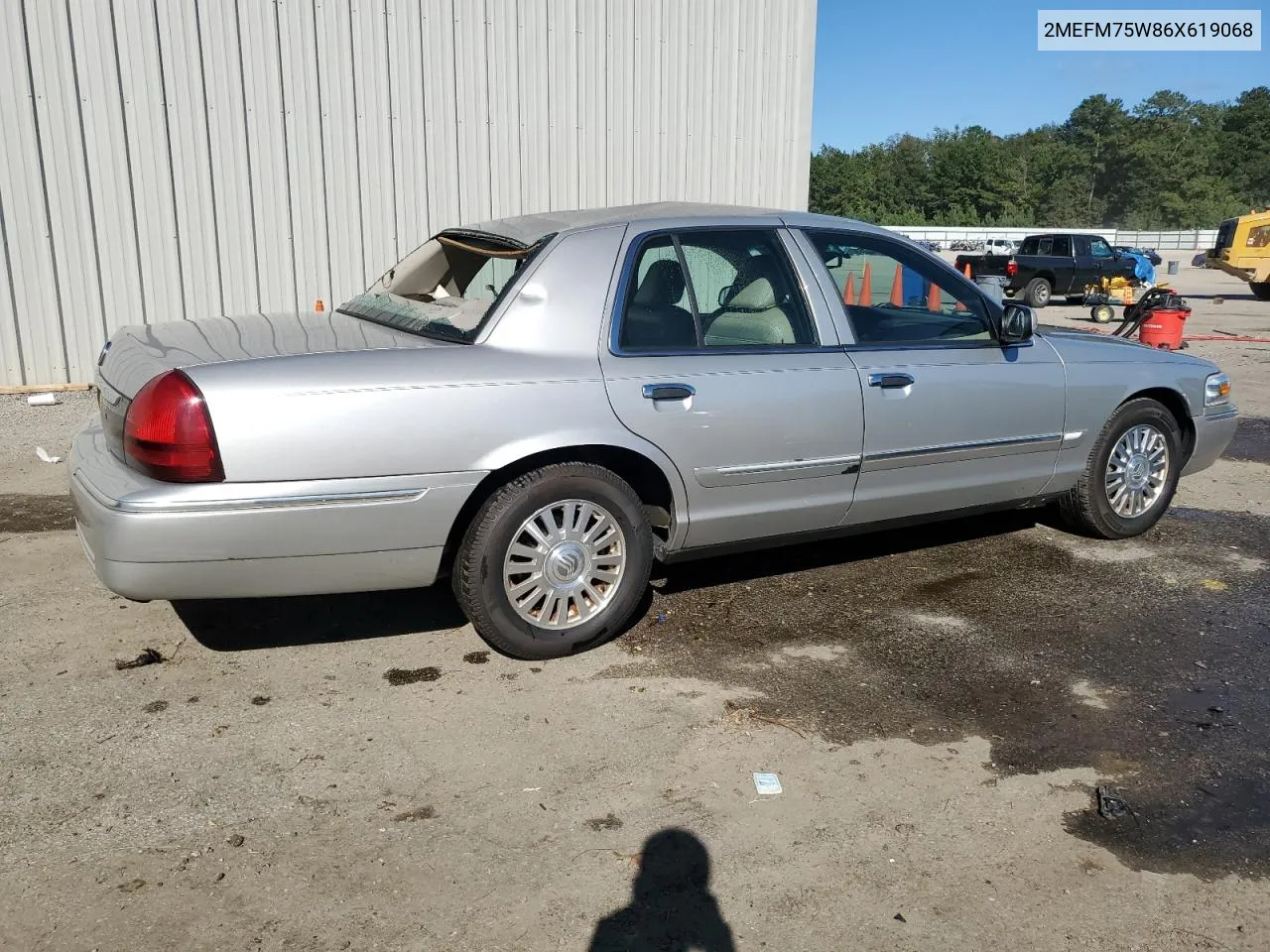 2006 Mercury Grand Marquis Ls VIN: 2MEFM75W86X619068 Lot: 74349614