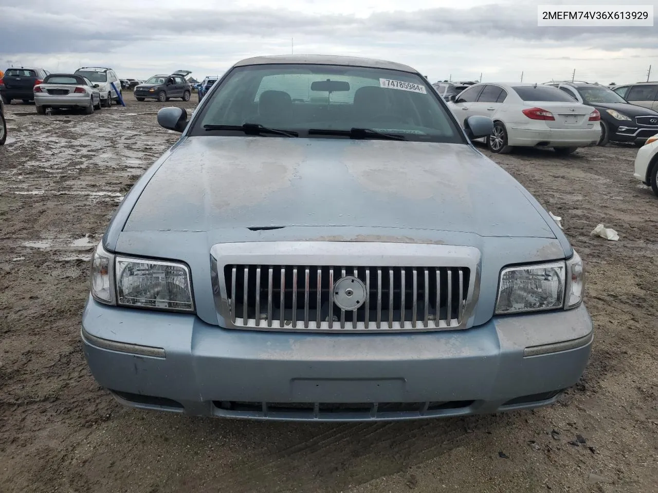 2006 Mercury Grand Marquis Gs VIN: 2MEFM74V36X613929 Lot: 74785984