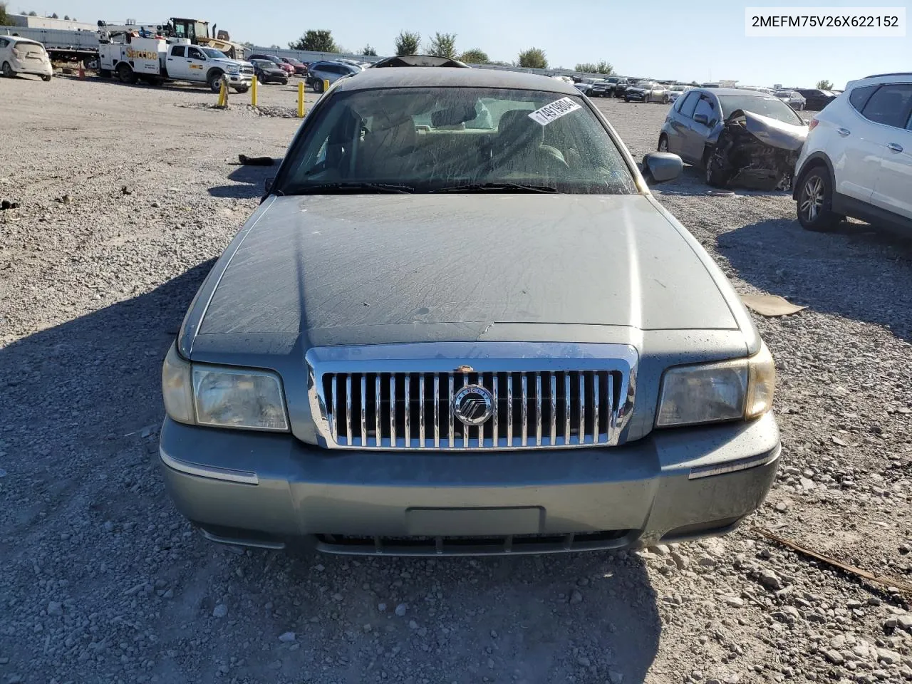 2006 Mercury Grand Marquis Ls VIN: 2MEFM75V26X622152 Lot: 74919804