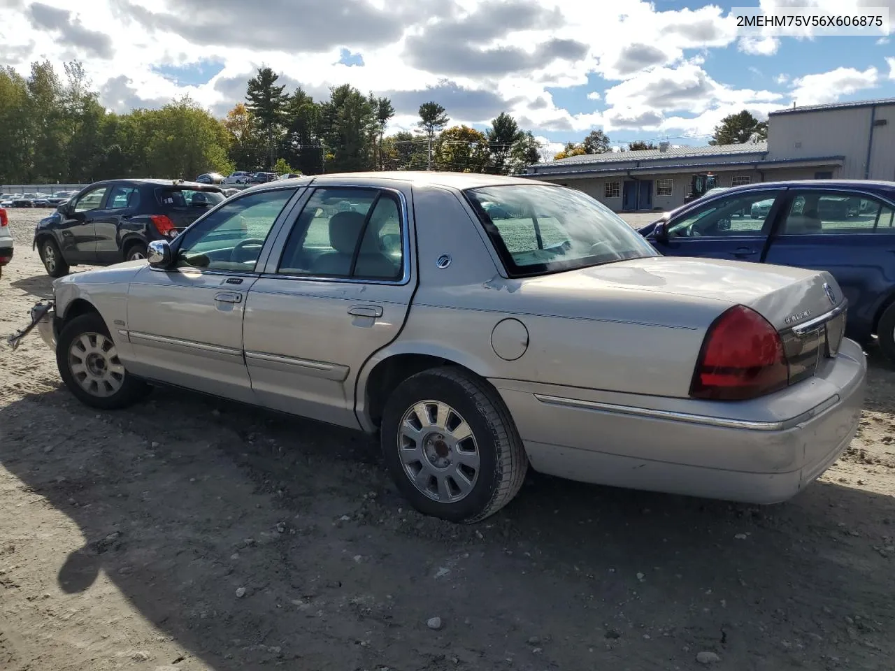 2006 Mercury Grand Marquis Ls VIN: 2MEHM75V56X606875 Lot: 75906504