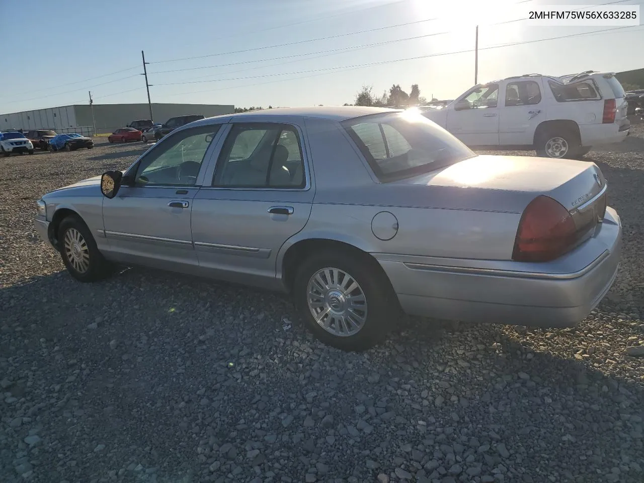 2006 Mercury Grand Marquis Ls VIN: 2MHFM75W56X633285 Lot: 76274094