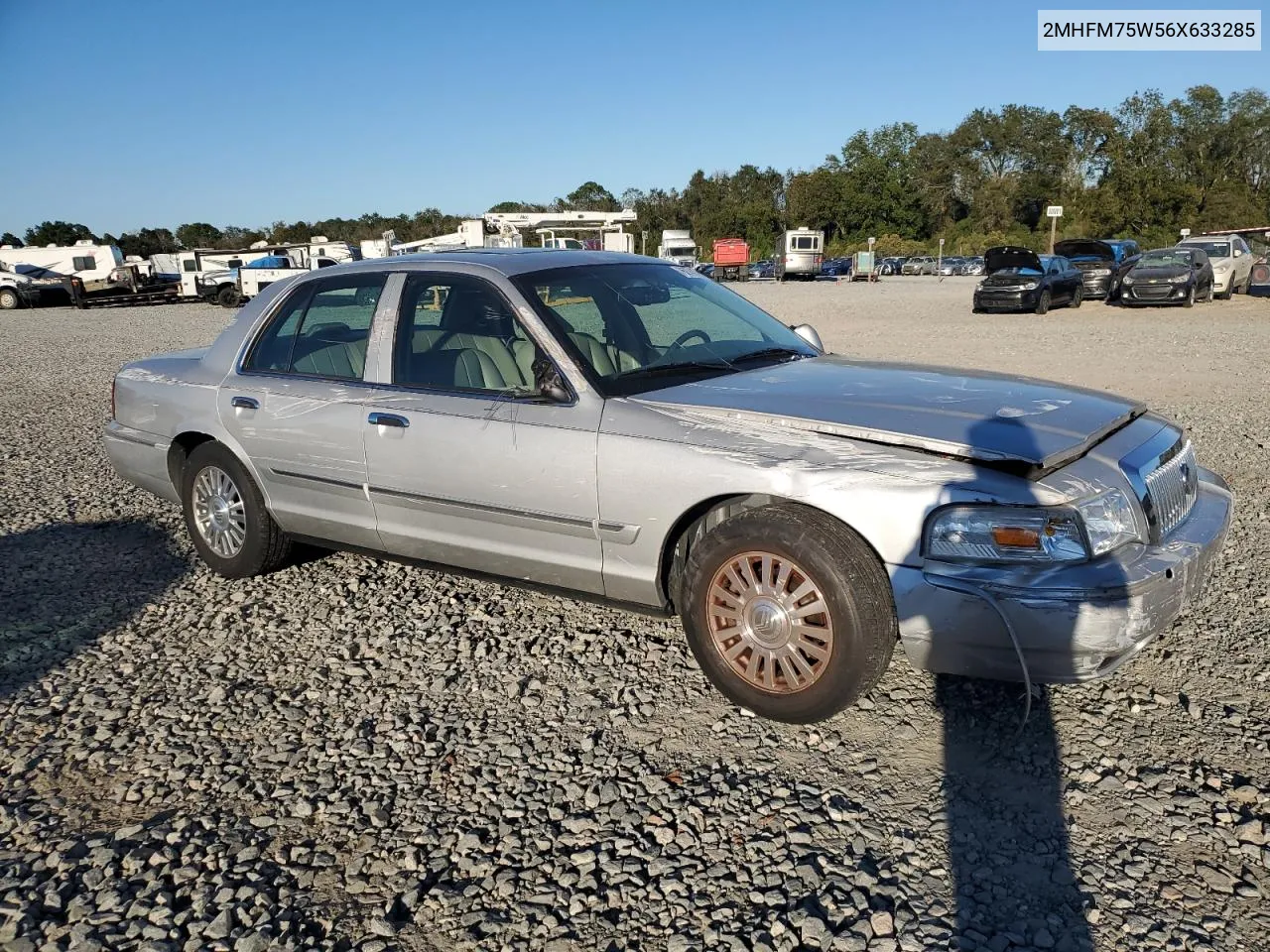 2006 Mercury Grand Marquis Ls VIN: 2MHFM75W56X633285 Lot: 76274094