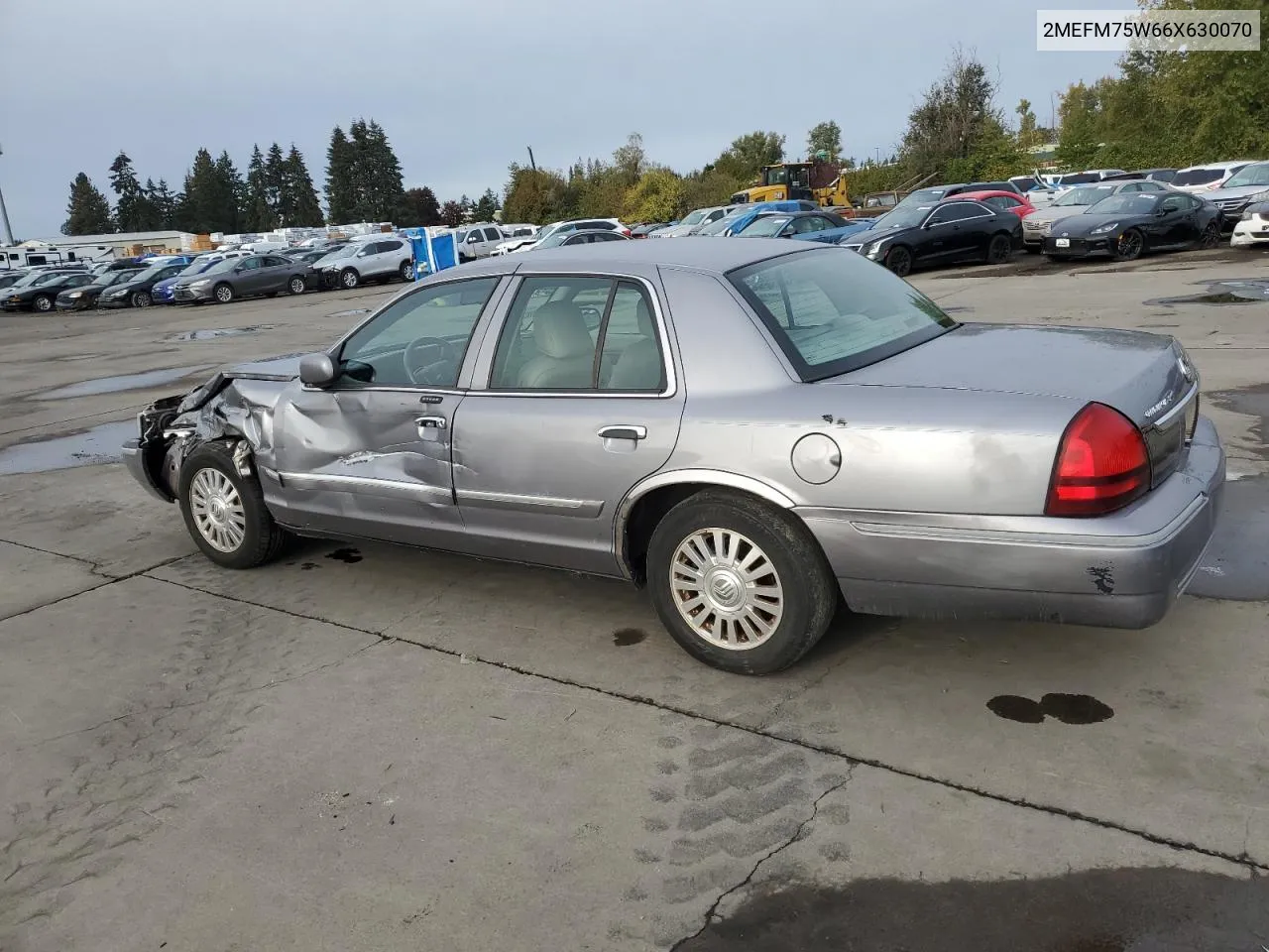 2006 Mercury Grand Marquis Ls VIN: 2MEFM75W66X630070 Lot: 76976034