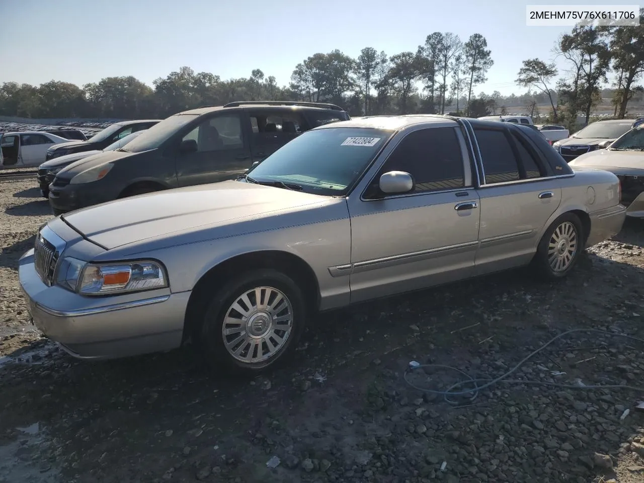 2006 Mercury Grand Marquis Ls VIN: 2MEHM75V76X611706 Lot: 77422804