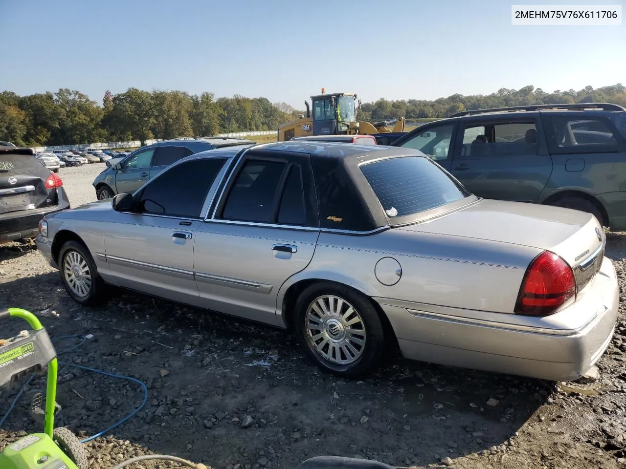 2006 Mercury Grand Marquis Ls VIN: 2MEHM75V76X611706 Lot: 77422804