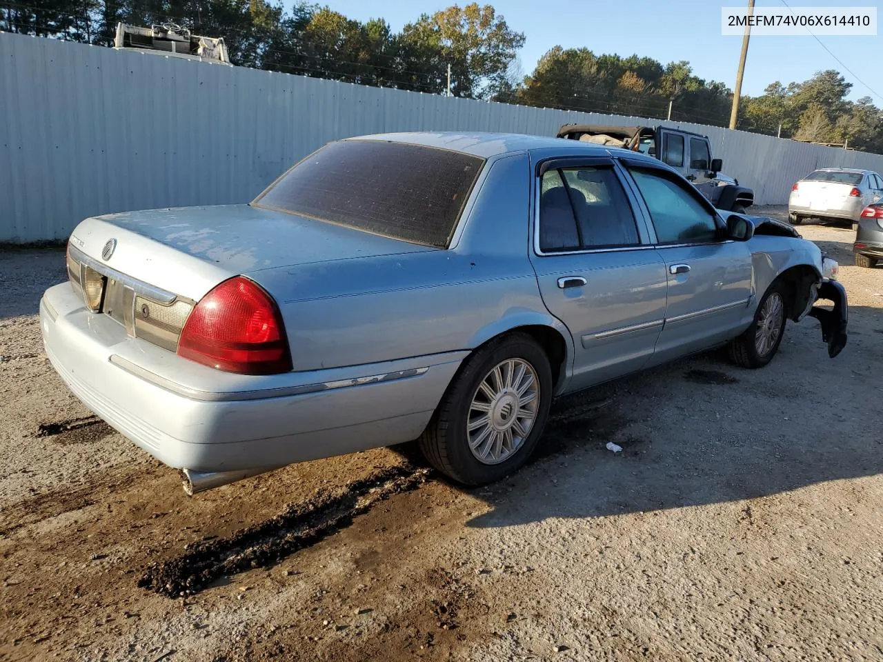 2006 Mercury Grand Marquis Gs VIN: 2MEFM74V06X614410 Lot: 77622254