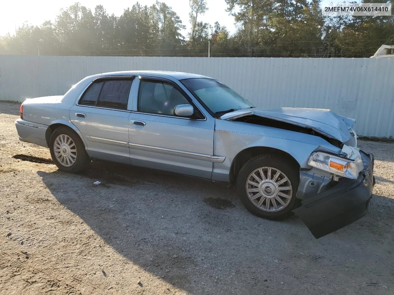 2006 Mercury Grand Marquis Gs VIN: 2MEFM74V06X614410 Lot: 77622254