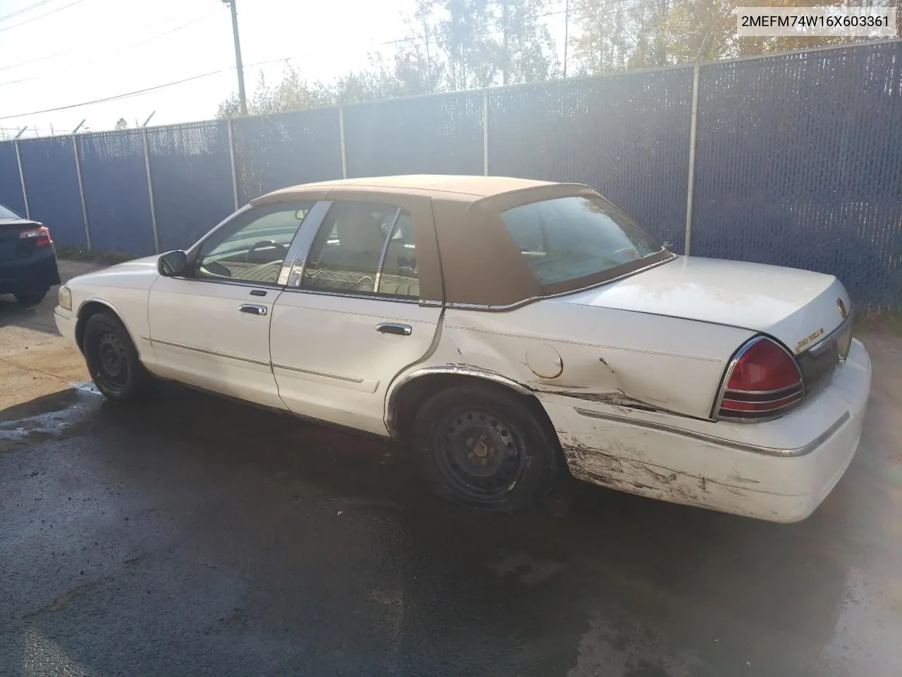 2006 Mercury Grand Marquis Gs VIN: 2MEFM74W16X603361 Lot: 77639024