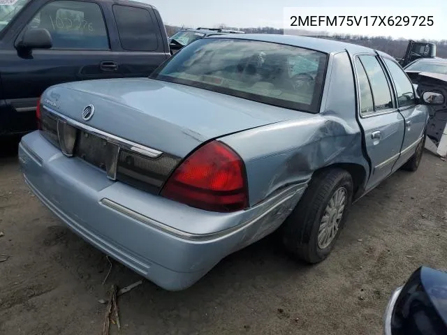 2007 Mercury Grand Marquis Ls VIN: 2MEFM75V17X629725 Lot: 58160624