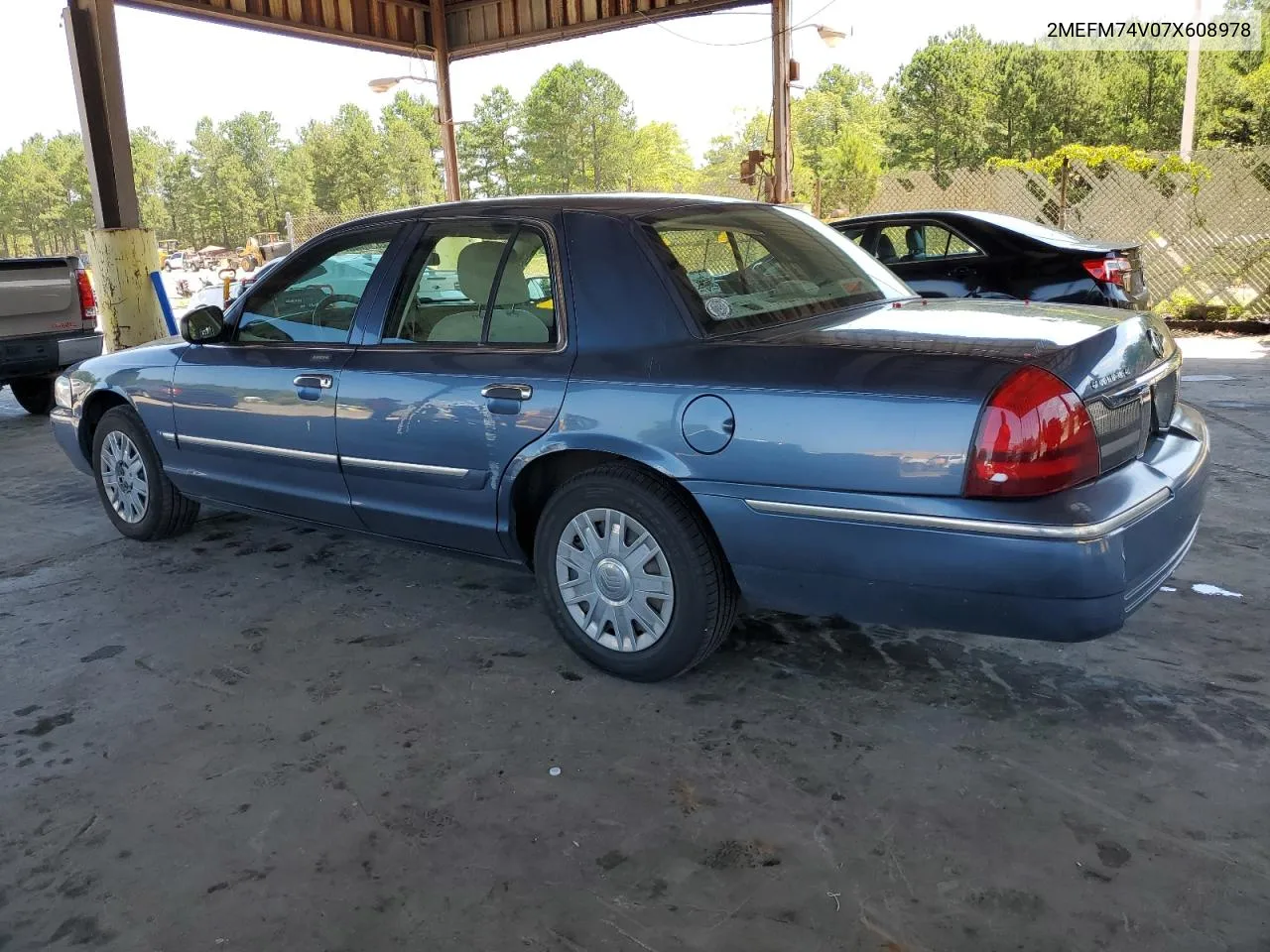 2MEFM74V07X608978 2007 Mercury Grand Marquis Gs