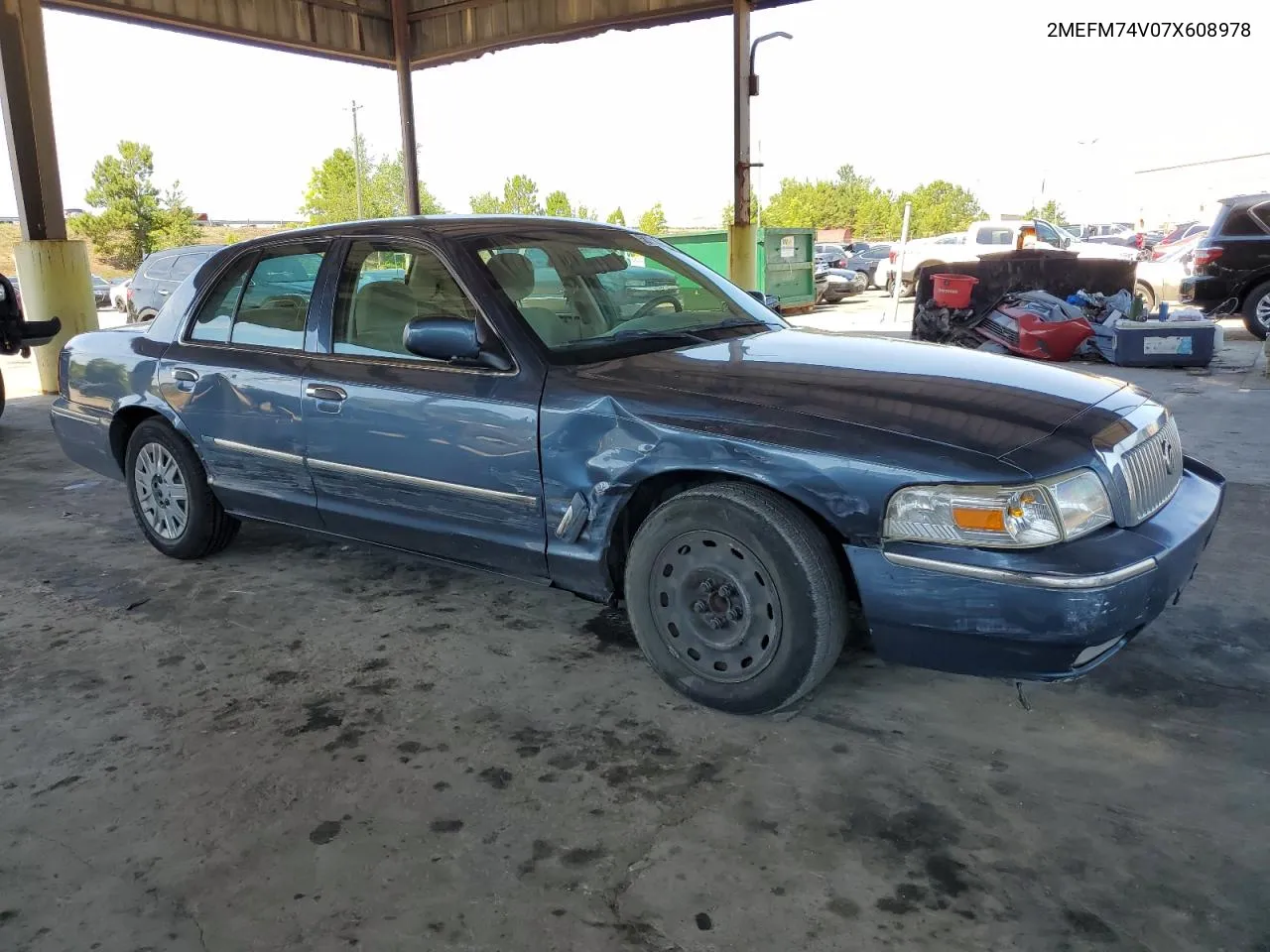 2007 Mercury Grand Marquis Gs VIN: 2MEFM74V07X608978 Lot: 58209564