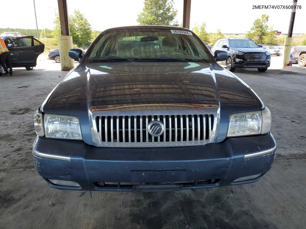 2007 Mercury Grand Marquis Gs VIN: 2MEFM74V07X608978 Lot: 58209564