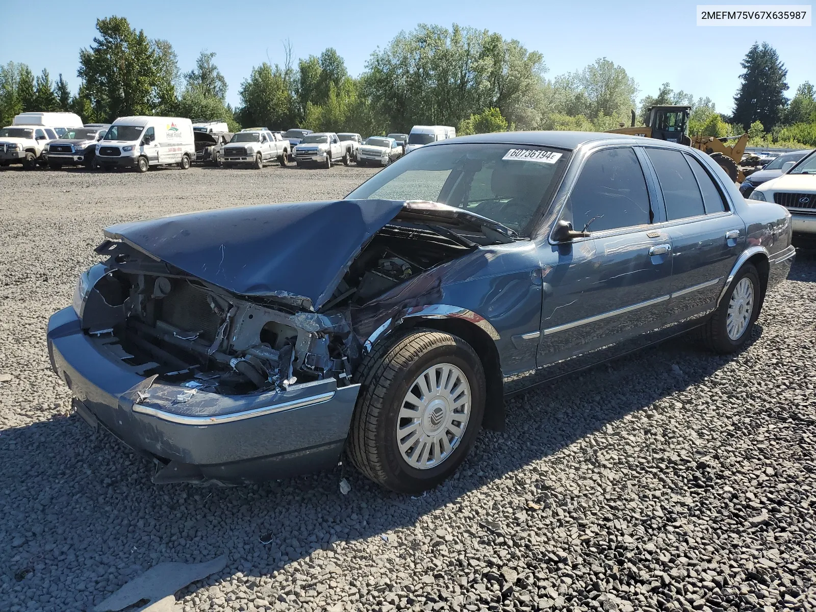 2007 Mercury Grand Marquis Ls VIN: 2MEFM75V67X635987 Lot: 60736194