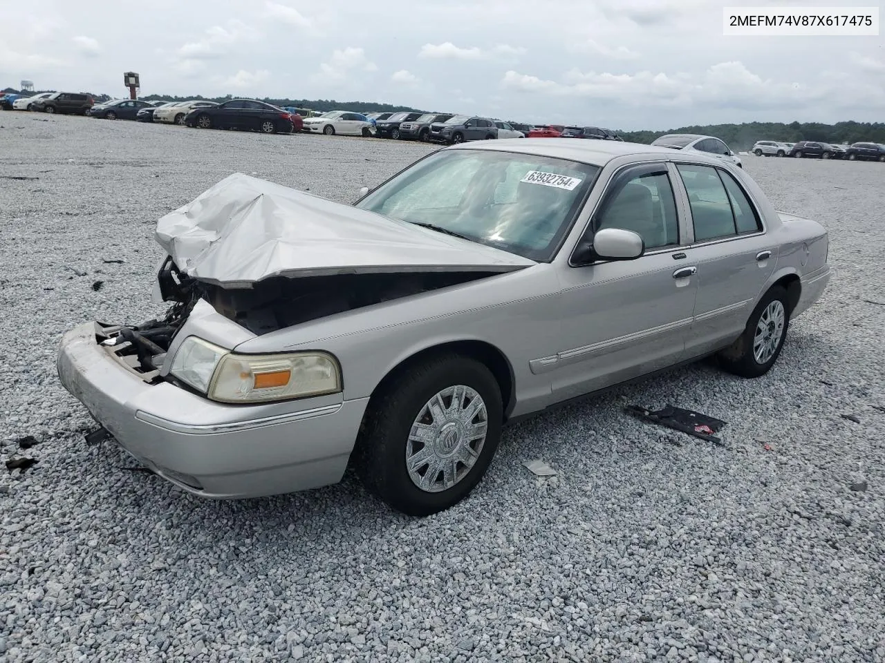 2007 Mercury Grand Marquis Gs VIN: 2MEFM74V87X617475 Lot: 63932754