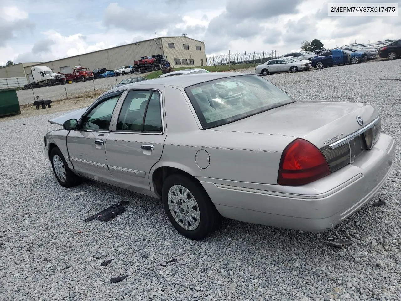 2007 Mercury Grand Marquis Gs VIN: 2MEFM74V87X617475 Lot: 63932754