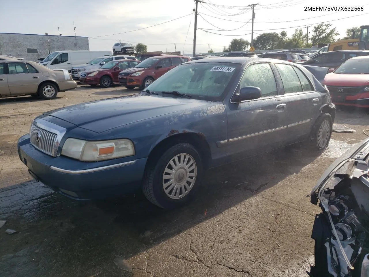 2007 Mercury Grand Marquis Ls VIN: 2MEFM75V07X632566 Lot: 68311134