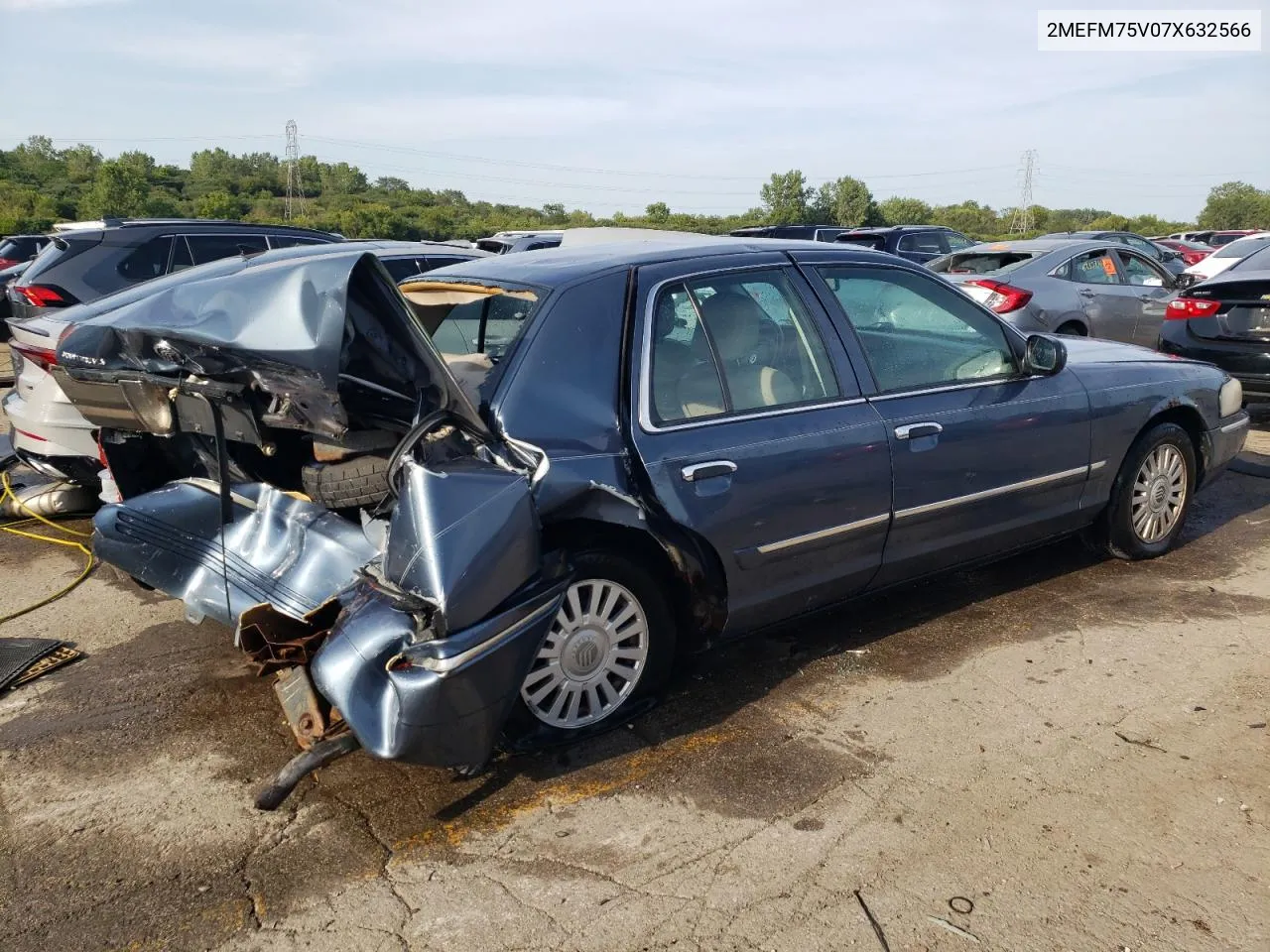 2007 Mercury Grand Marquis Ls VIN: 2MEFM75V07X632566 Lot: 68311134