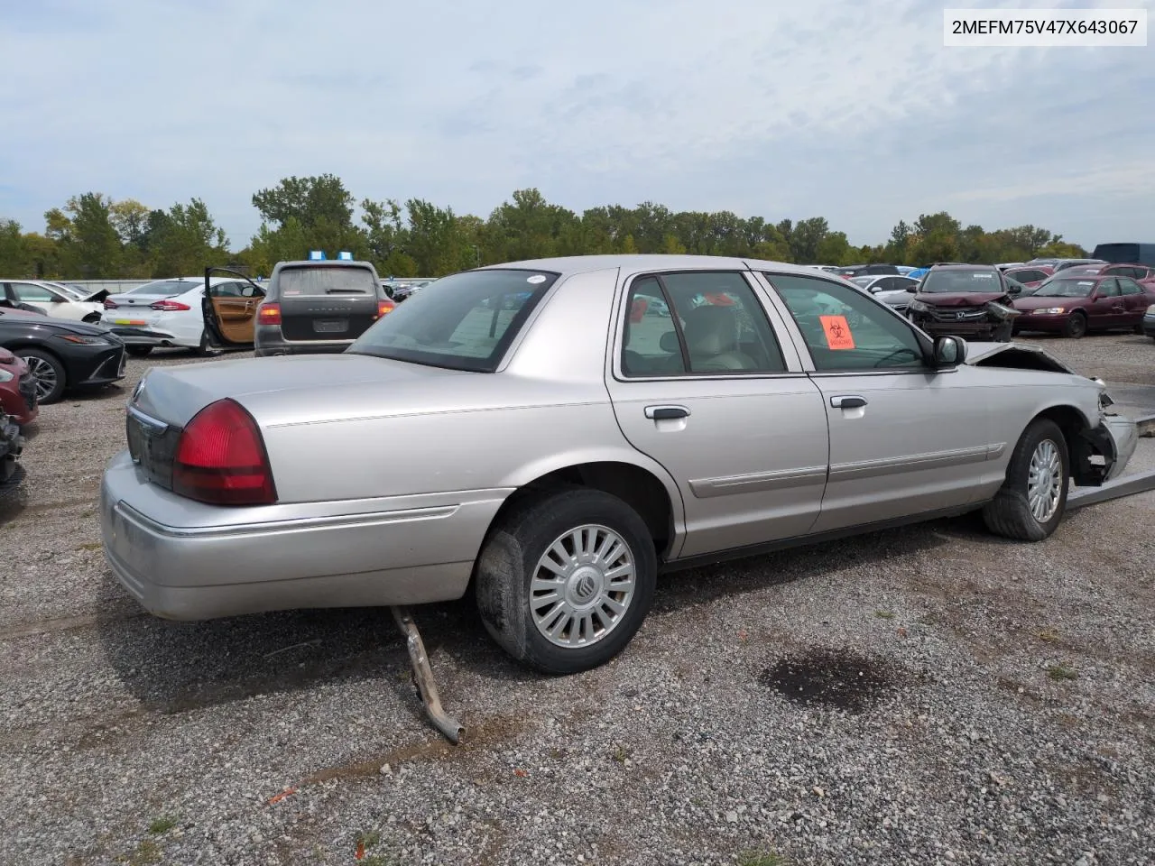 2007 Mercury Grand Marquis Ls VIN: 2MEFM75V47X643067 Lot: 70173954