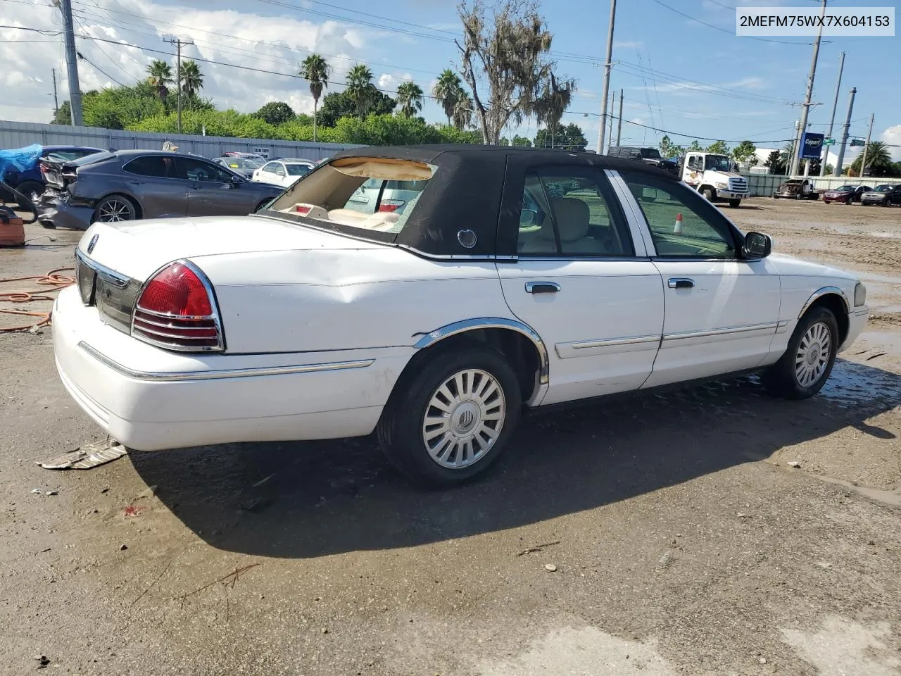 2MEFM75WX7X604153 2007 Mercury Grand Marquis Ls