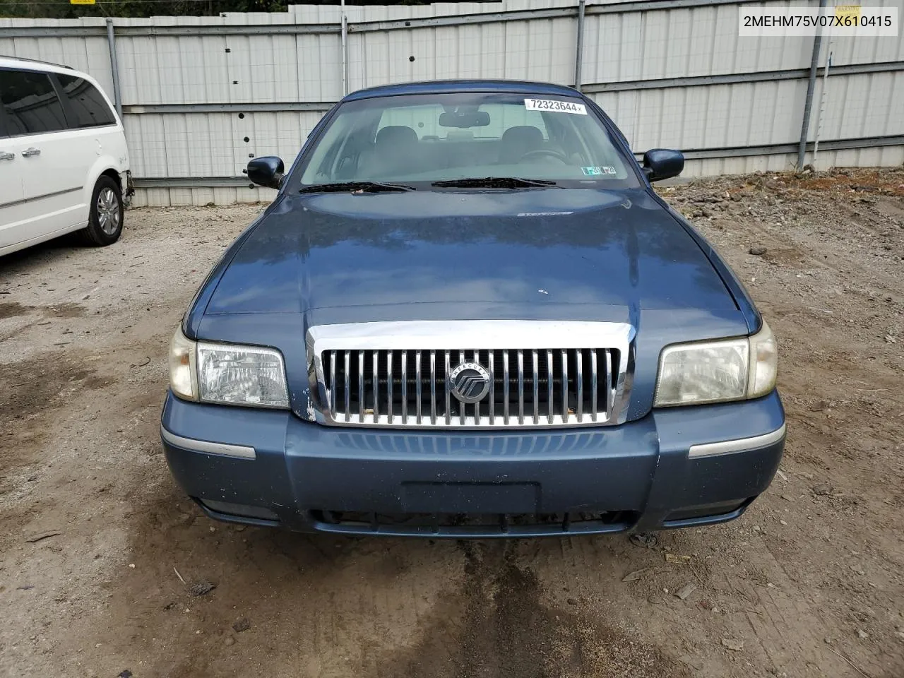 2007 Mercury Grand Marquis Ls VIN: 2MEHM75V07X610415 Lot: 72323644