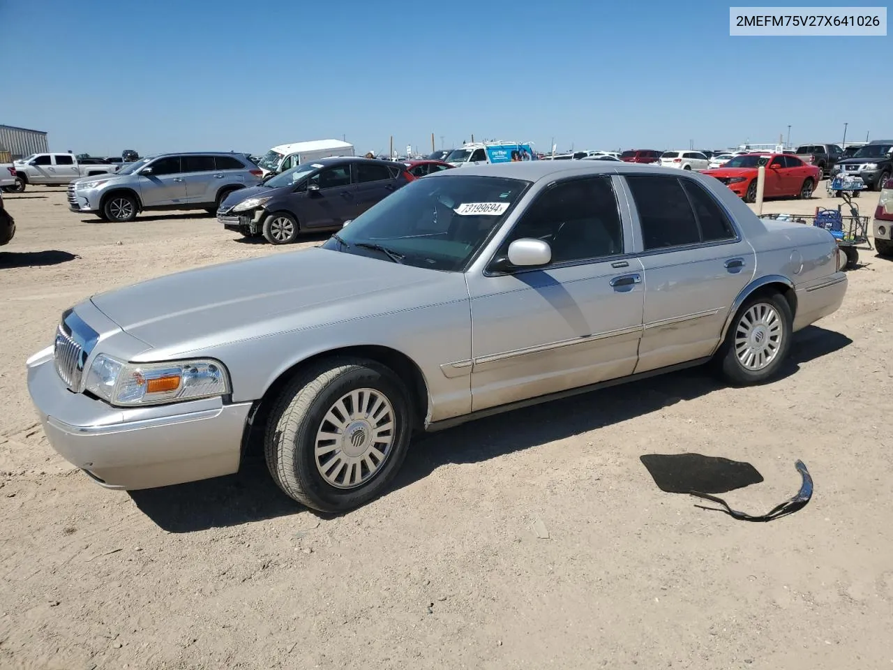 2007 Mercury Grand Marquis Ls VIN: 2MEFM75V27X641026 Lot: 73199694