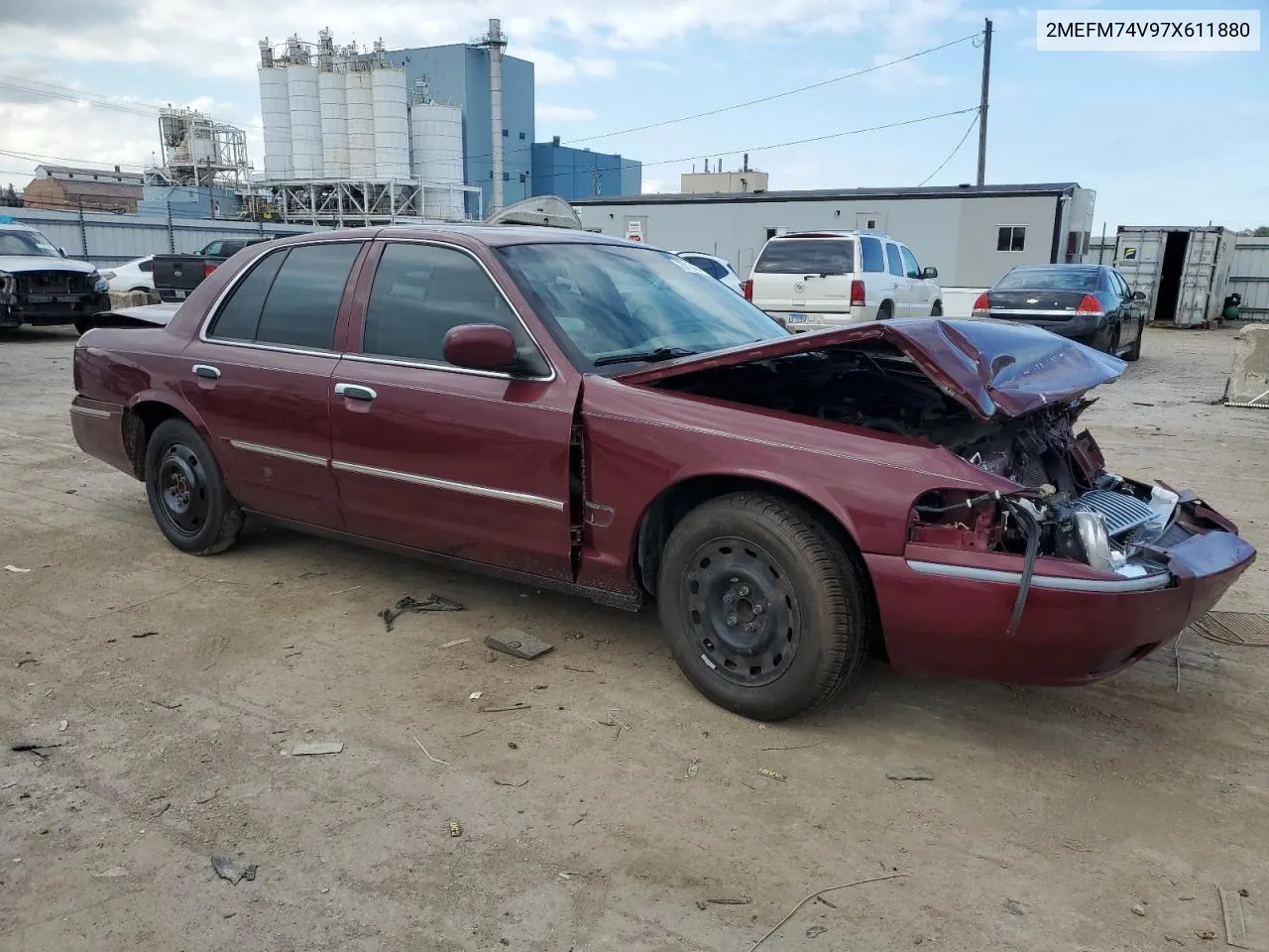 2007 Mercury Grand Marquis Gs VIN: 2MEFM74V97X611880 Lot: 73710454