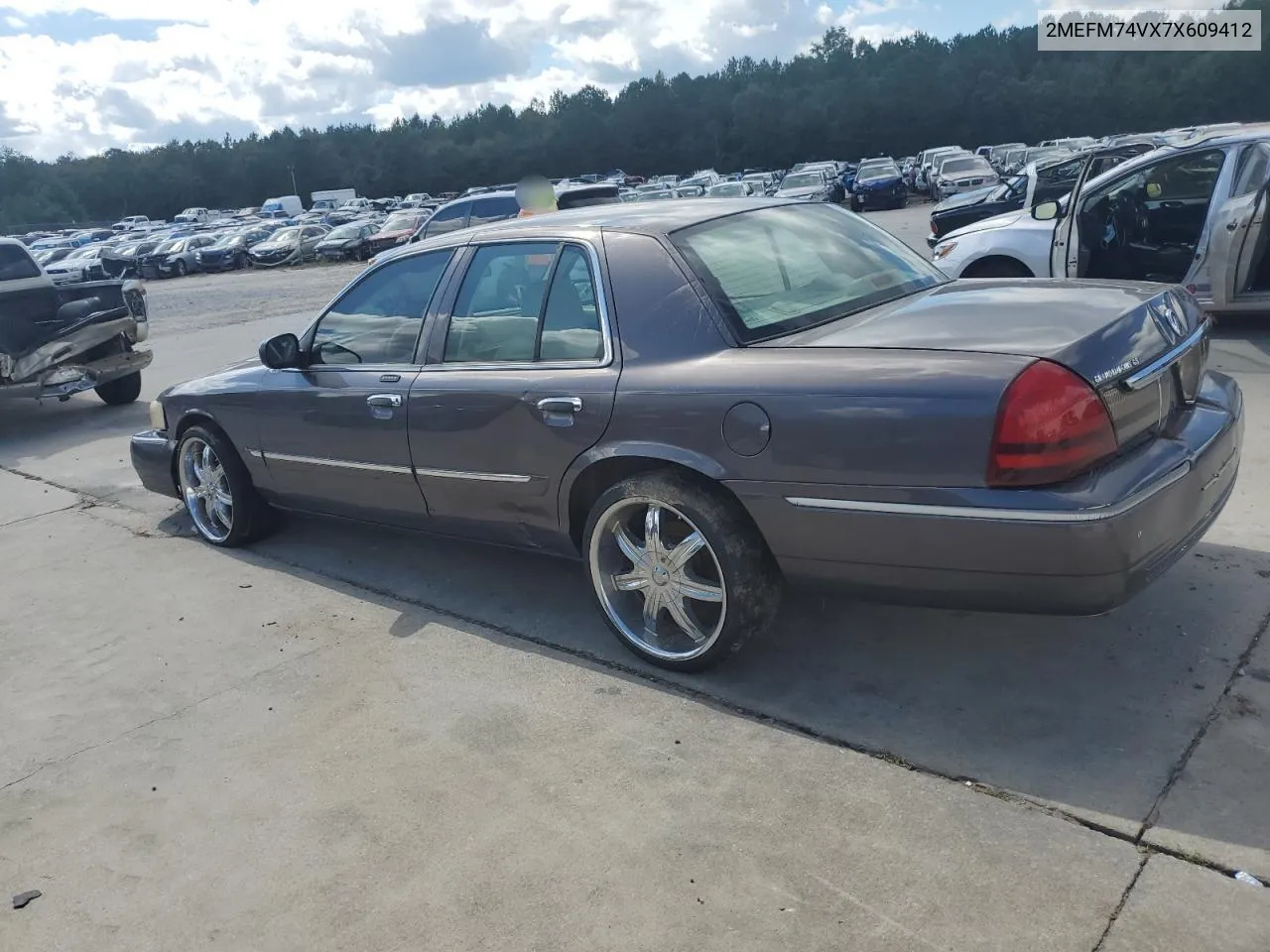 2007 Mercury Grand Marquis Gs VIN: 2MEFM74VX7X609412 Lot: 73923584