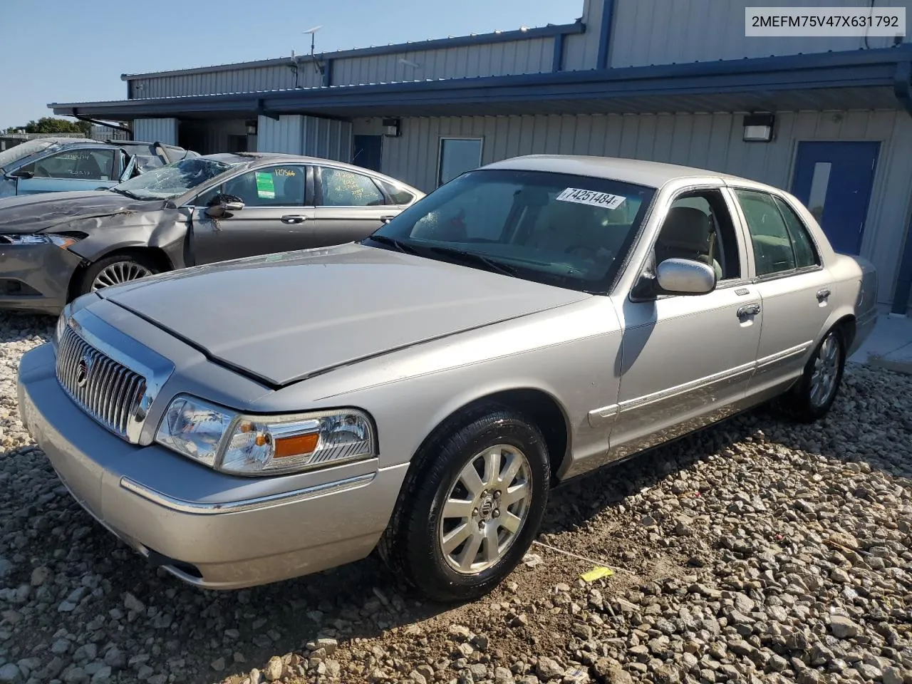 2007 Mercury Grand Marquis Ls VIN: 2MEFM75V47X631792 Lot: 74251484