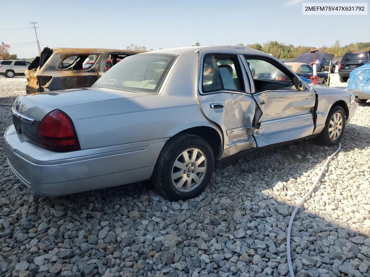 2007 Mercury Grand Marquis Ls VIN: 2MEFM75V47X631792 Lot: 74251484