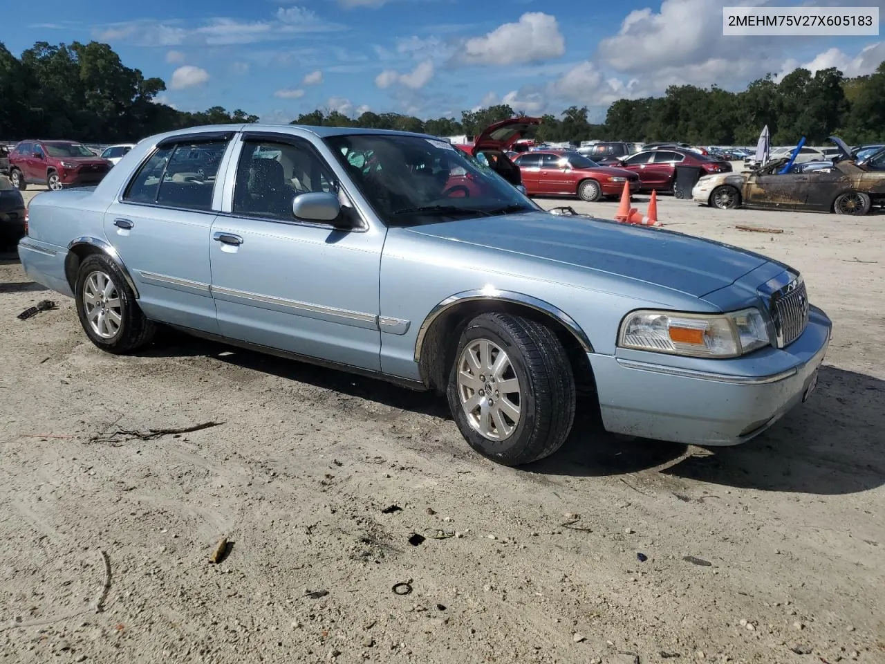 2007 Mercury Grand Marquis Ls VIN: 2MEHM75V27X605183 Lot: 74653284