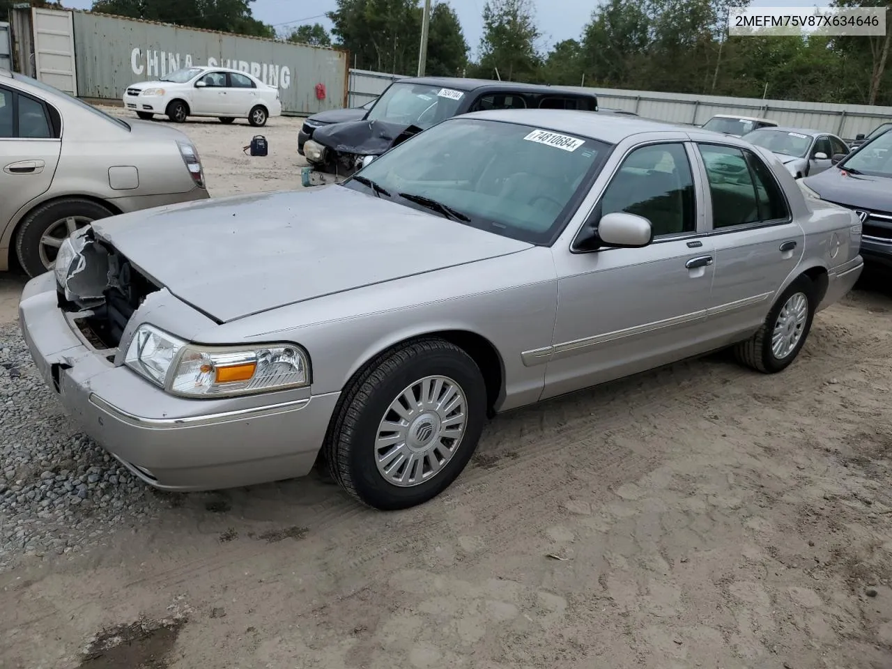 2007 Mercury Grand Marquis Ls VIN: 2MEFM75V87X634646 Lot: 74810684