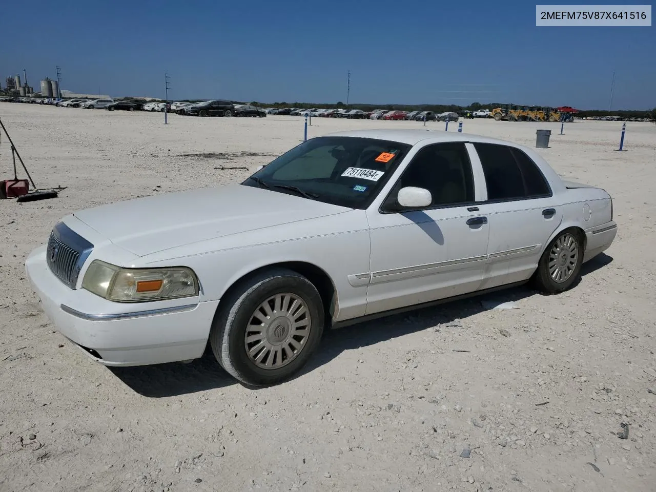 2007 Mercury Grand Marquis Ls VIN: 2MEFM75V87X641516 Lot: 75110484