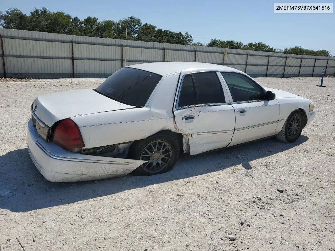 2007 Mercury Grand Marquis Ls VIN: 2MEFM75V87X641516 Lot: 75110484