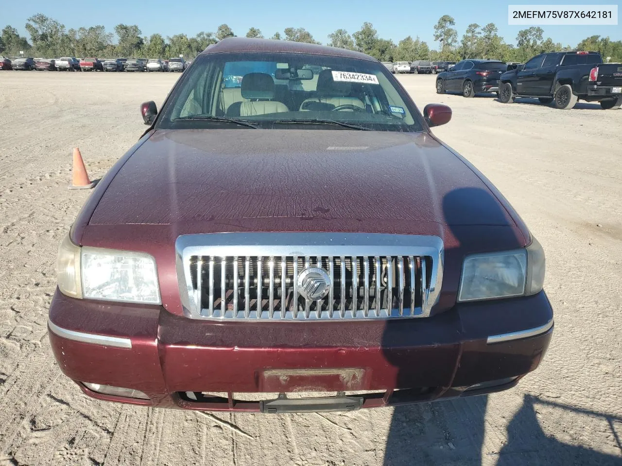 2007 Mercury Grand Marquis Ls VIN: 2MEFM75V87X642181 Lot: 76342334