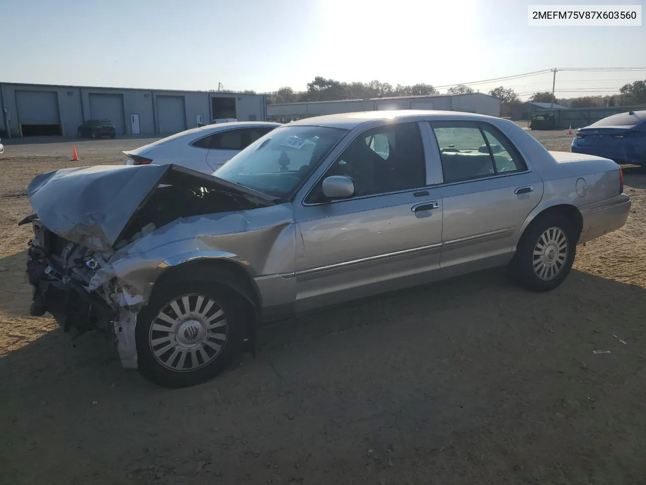 2007 Mercury Grand Marquis Ls VIN: 2MEFM75V87X603560 Lot: 77476074