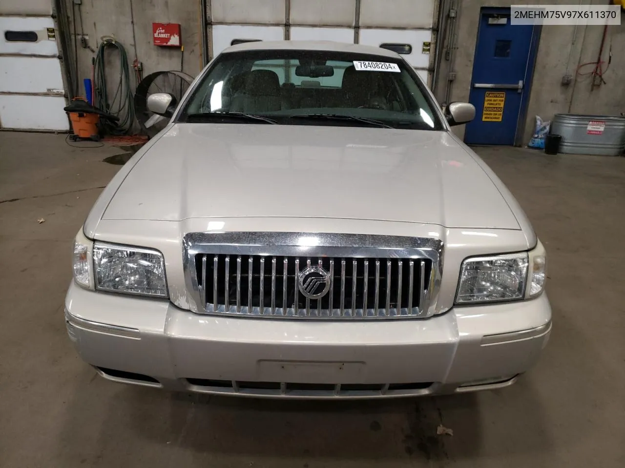 2007 Mercury Grand Marquis Ls VIN: 2MEHM75V97X611370 Lot: 78408204