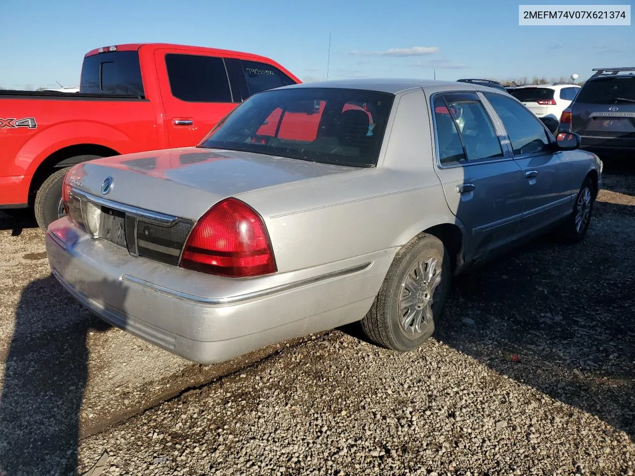 2007 Mercury Grand Marquis Gs VIN: 2MEFM74V07X621374 Lot: 80163034