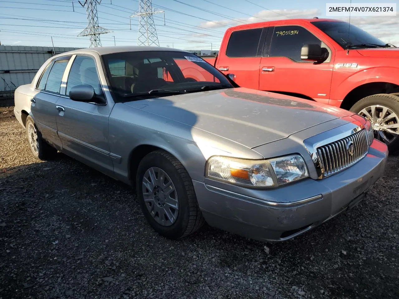 2007 Mercury Grand Marquis Gs VIN: 2MEFM74V07X621374 Lot: 80163034