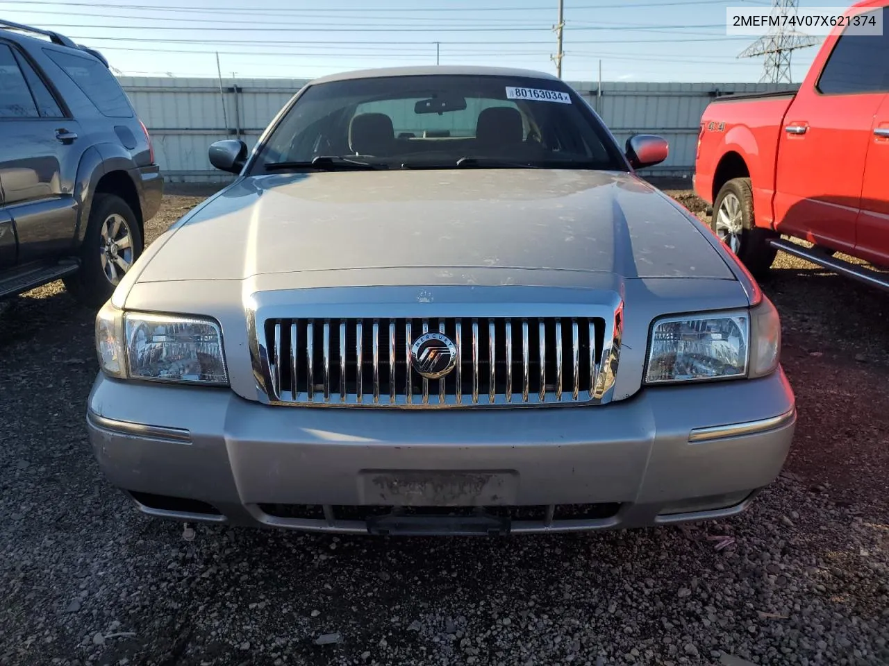 2007 Mercury Grand Marquis Gs VIN: 2MEFM74V07X621374 Lot: 80163034