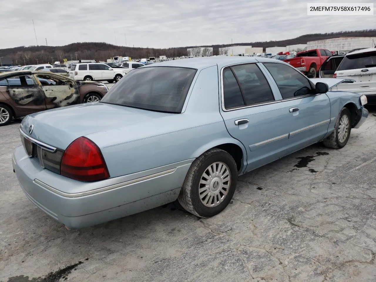 2008 Mercury Grand Marquis Ls VIN: 2MEFM75V58X617496 Lot: 57342714