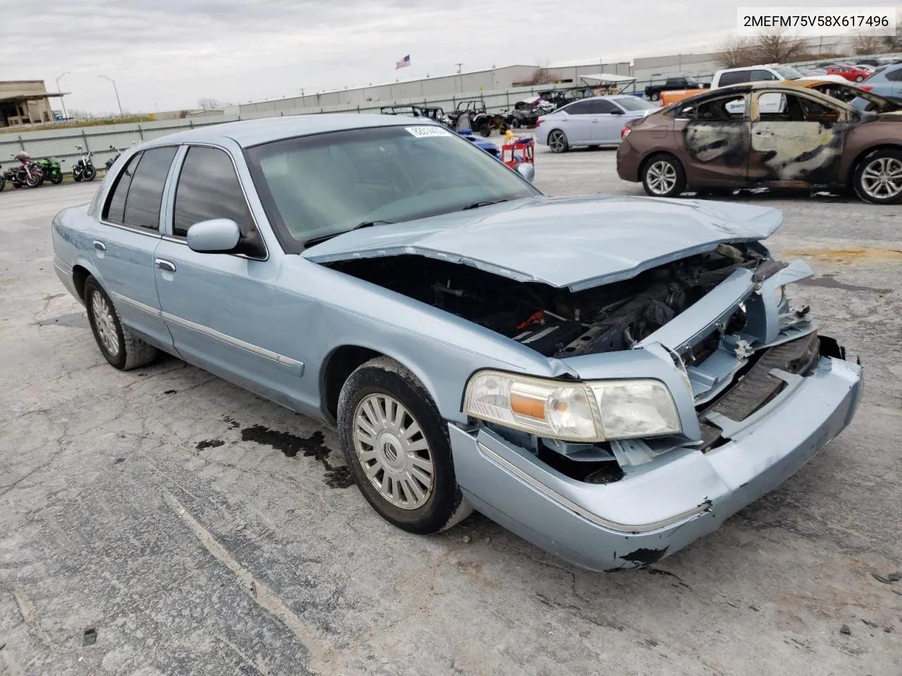 2008 Mercury Grand Marquis Ls VIN: 2MEFM75V58X617496 Lot: 57342714