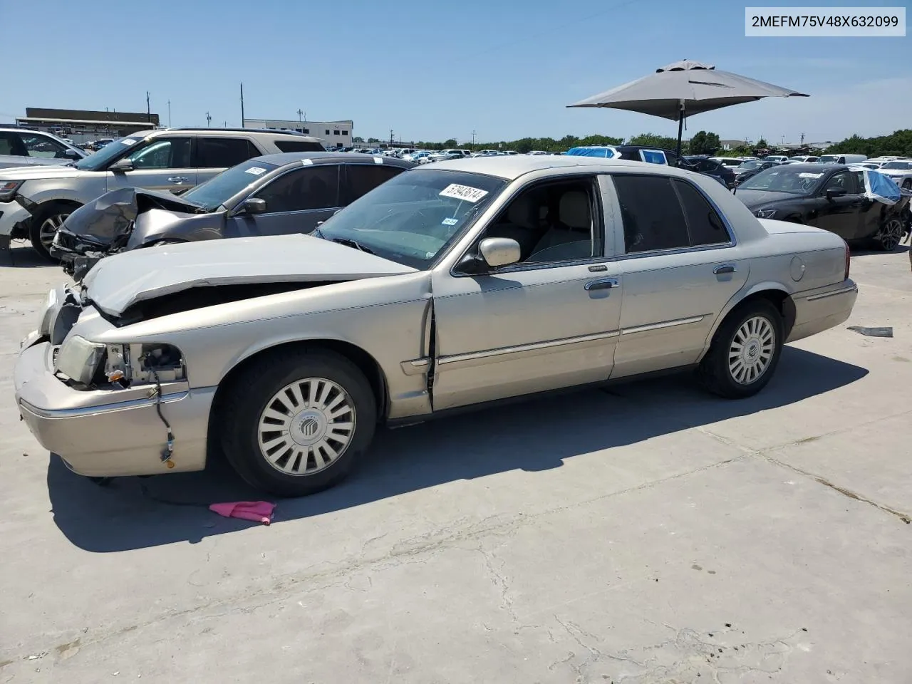 2MEFM75V48X632099 2008 Mercury Grand Marquis Ls